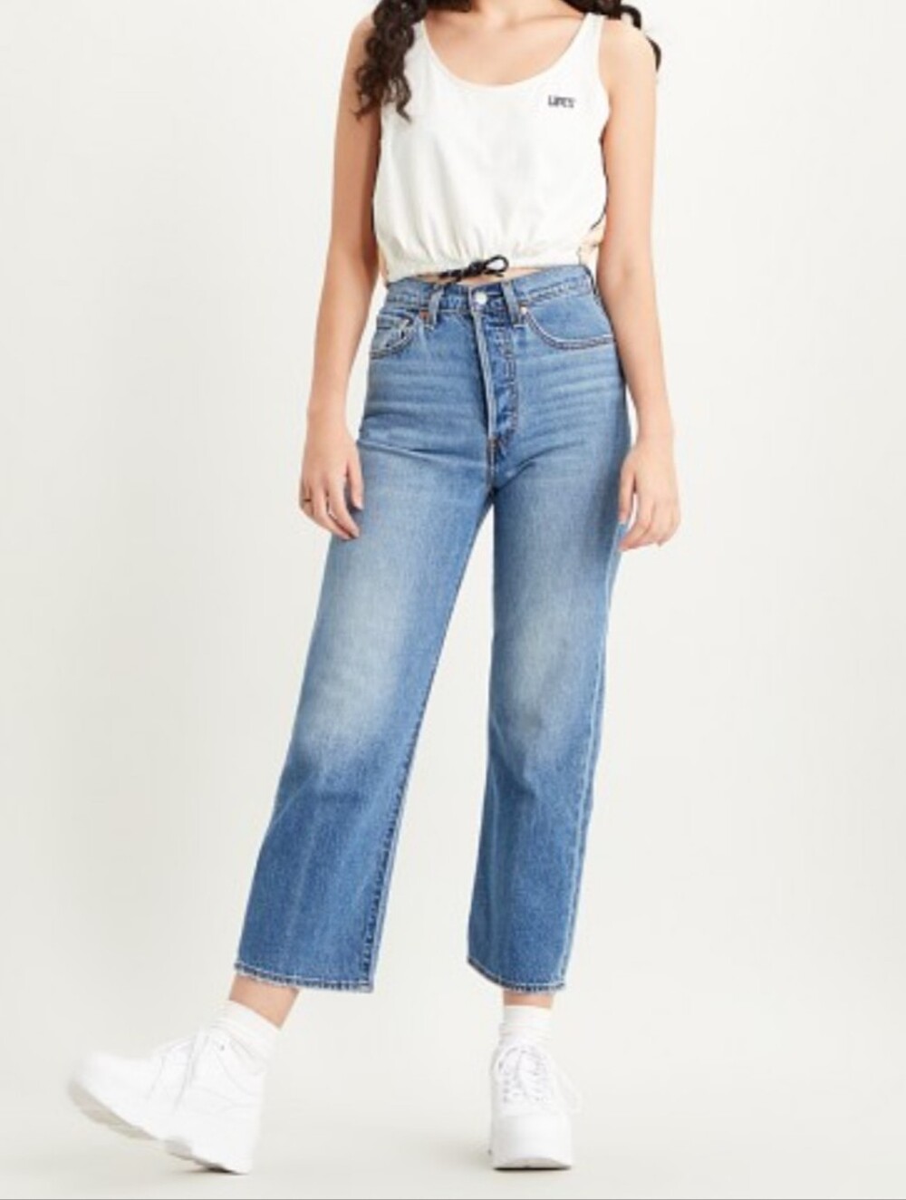 Levi's Premium Ribcage Straight Ankle Lightweight Women's Jean Medium Wash 29